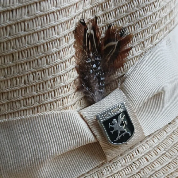 Stacy Adams Tan Fedora 100% Toyo Hat with Classic Design - Picture 2 of 7